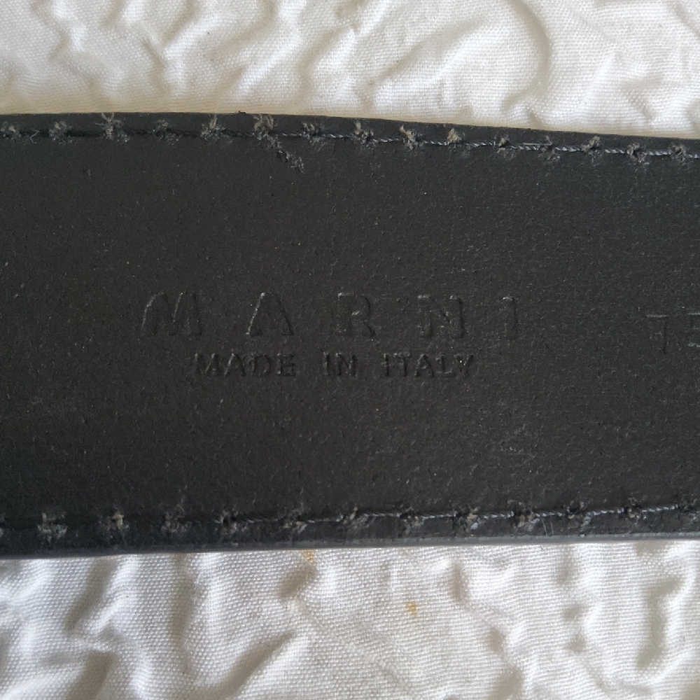 Marni Black Belt with Silver Accents - Picture 2 of 6